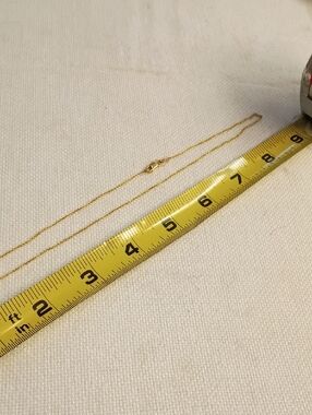 Delicate 14k Yellow Gold Chain Necklace, With Lobster Claw Clasp